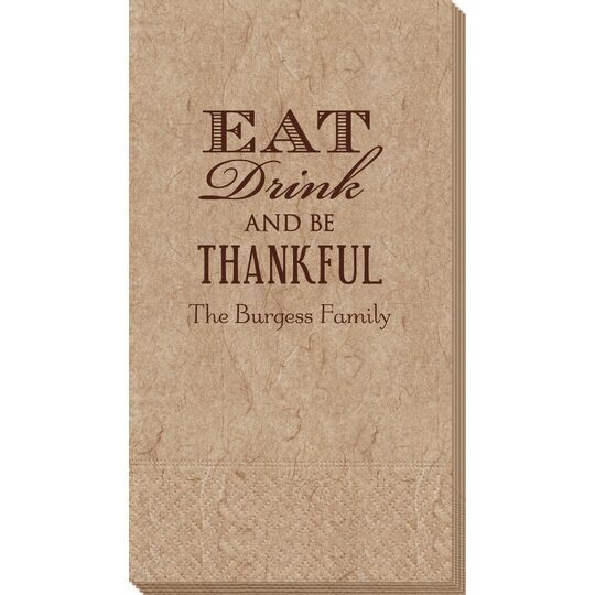 Eat Drink Be Thankful Bali Guest Towels